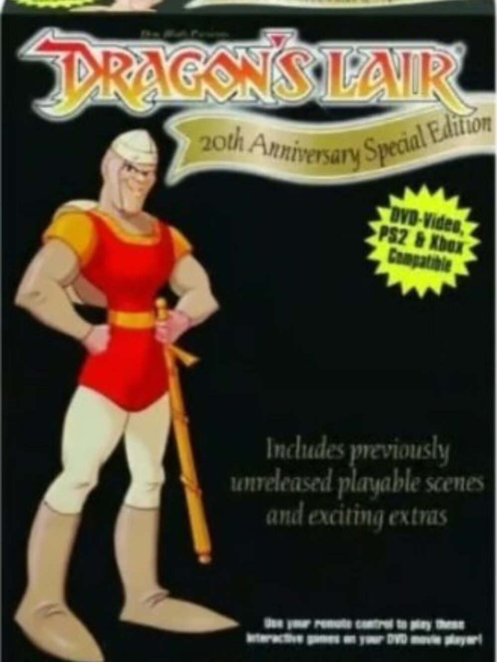 Dragon's Lair 20th Anniversary Special Edition DVD Games ~ PS2 & Xbox Compatible